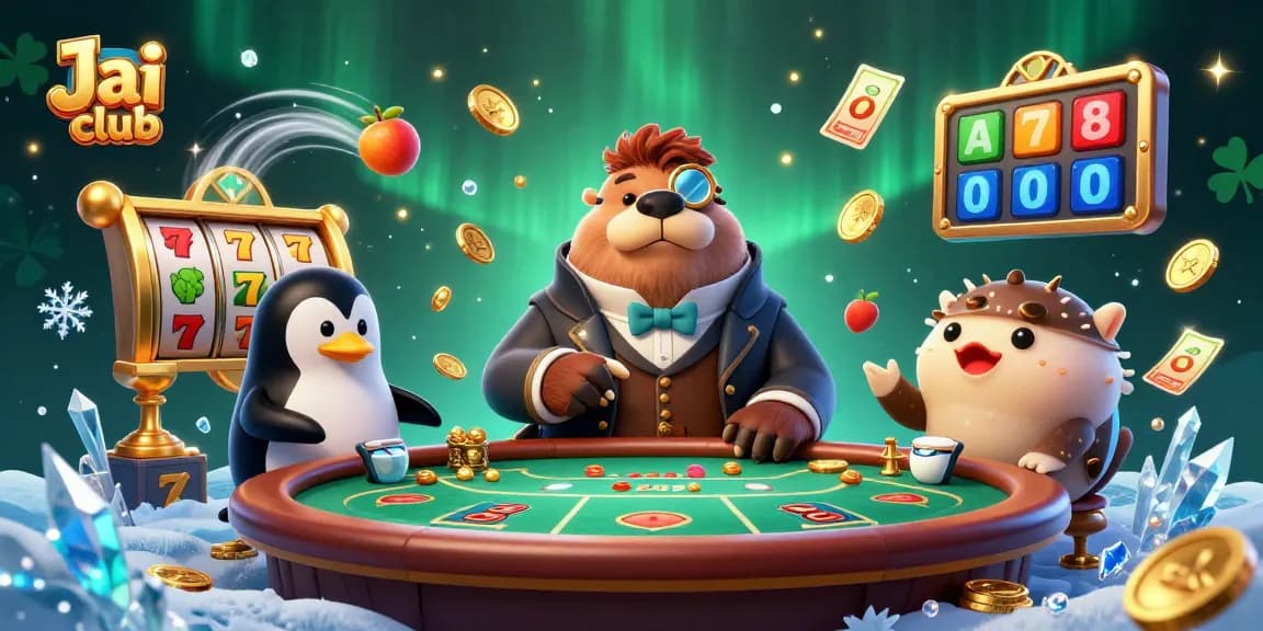Jai club players engage in an underwater poker game, featuring whimsical characters and thrilling action.