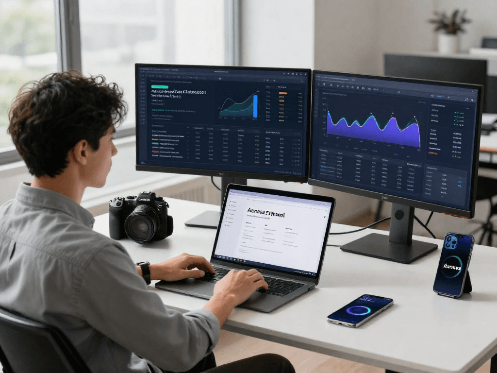 Using acrossprotocol for instant cross-chain asset transfers at a modern workspace.