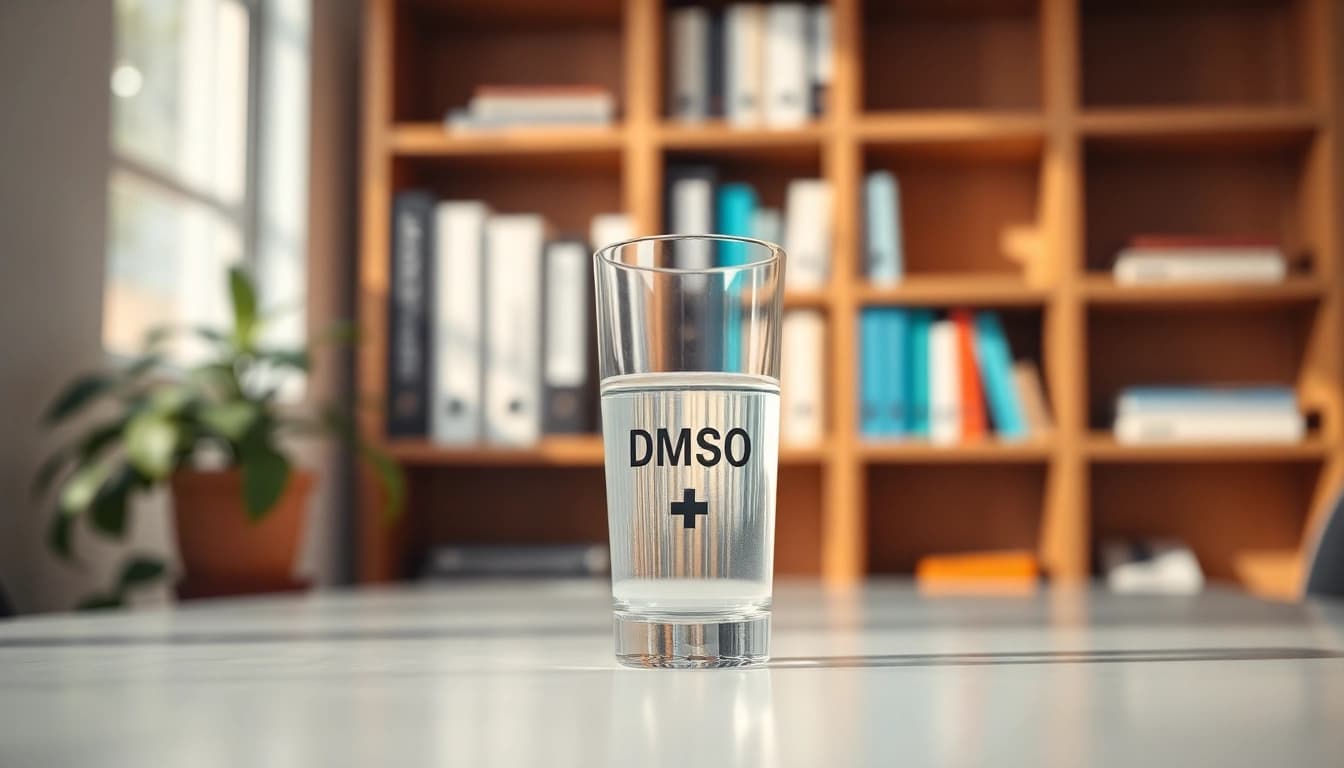 Showcasing the benefits of drinking dmso in a professional setting with DMSO solution.
