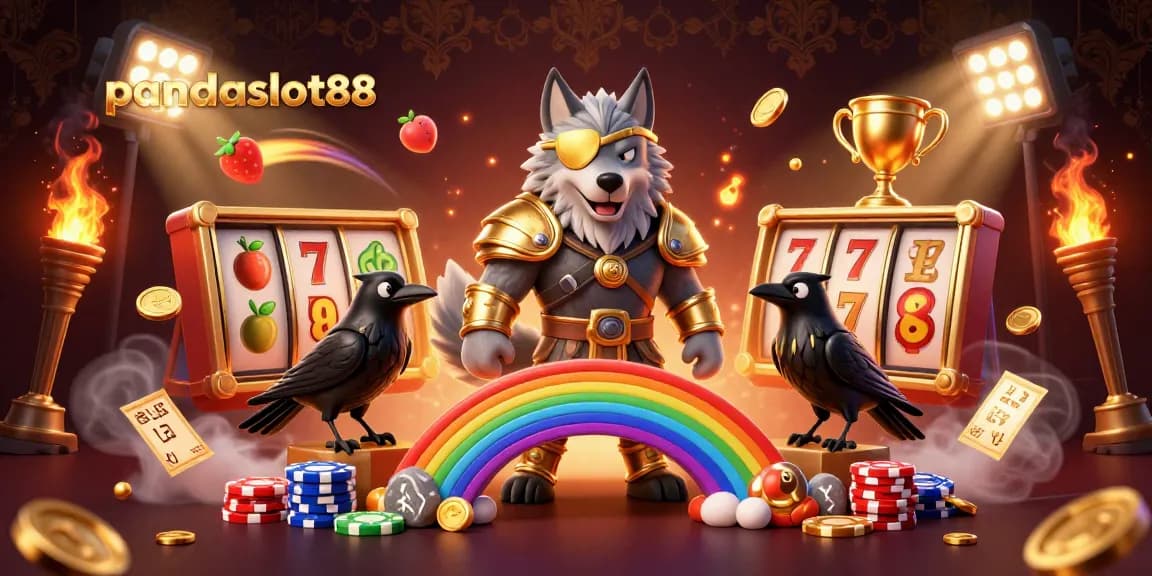 Permainan slot gacor di pandaslot88 dengan karakter menarik dan suasana warna-warni.