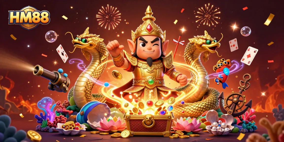 HM88 invites players to experience thrilling underwater treasure adventures with vibrant casino elements.