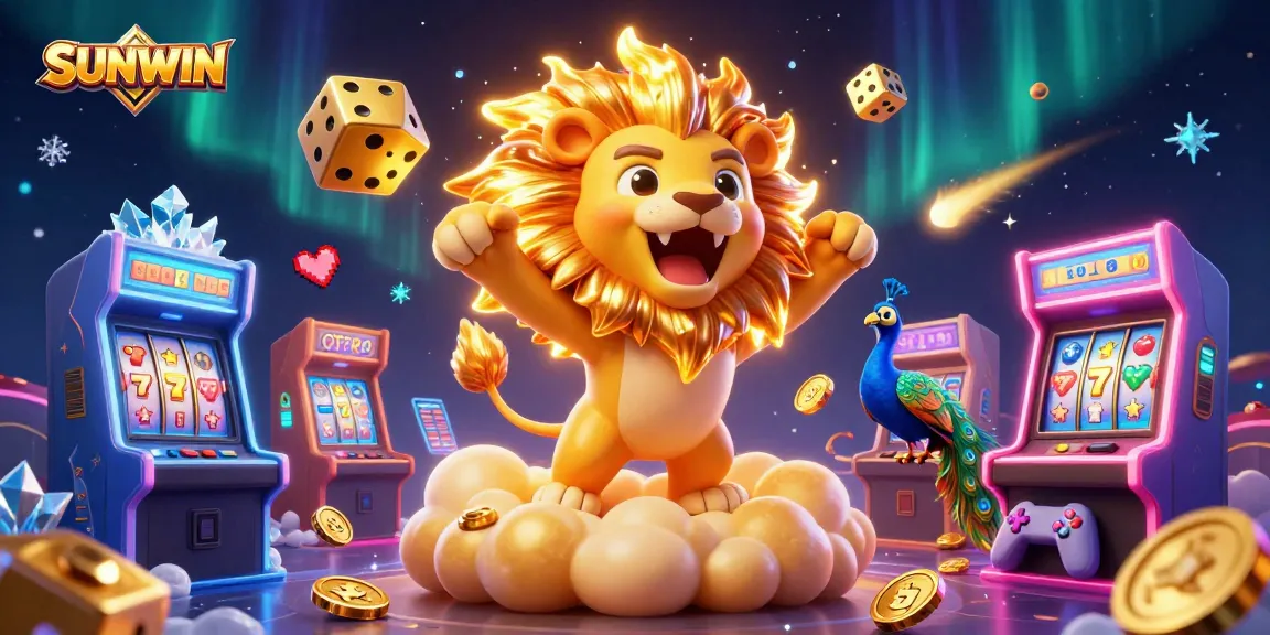 SUNWIN offers dynamic gaming fun with a 3D sun lion, casino elements, and vibrant visuals