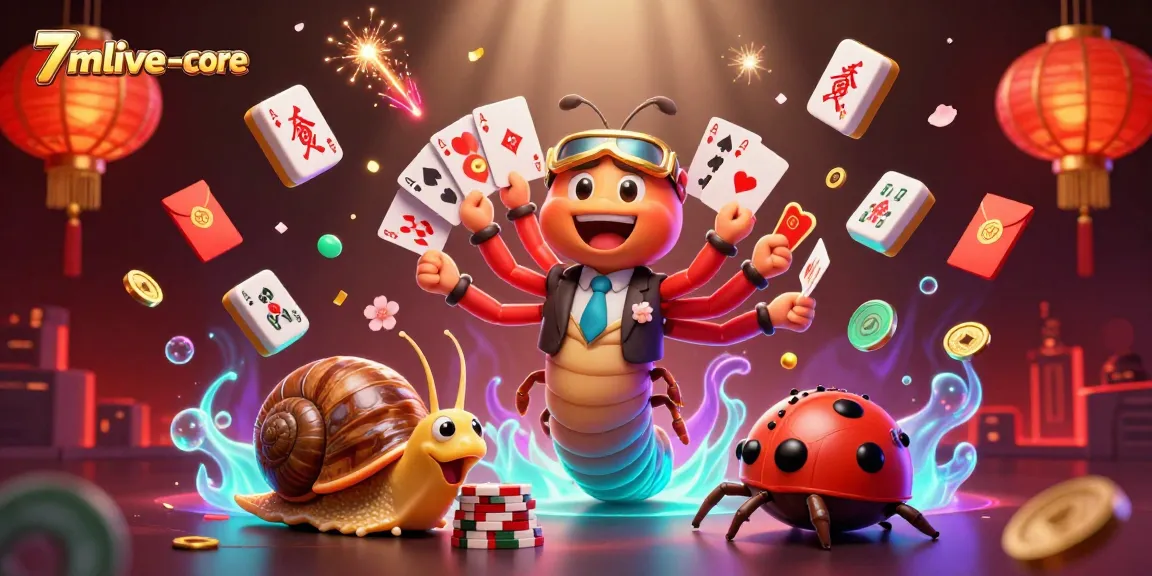 Experience the thrilling excitement of 7mlive-score with a fun 3D casino scene featuring unique characters.