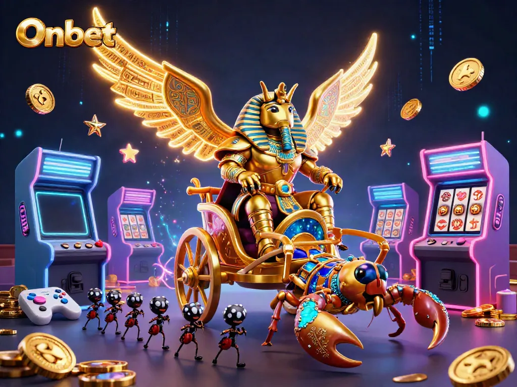 Engage with Onbet's dynamic casino experience featuring thrilling games and vibrant elements.