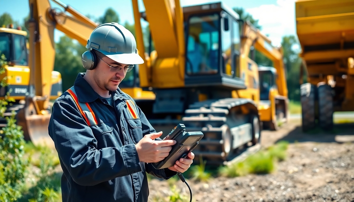 Providing mobile equipment service while maintaining construction machinery on-site.