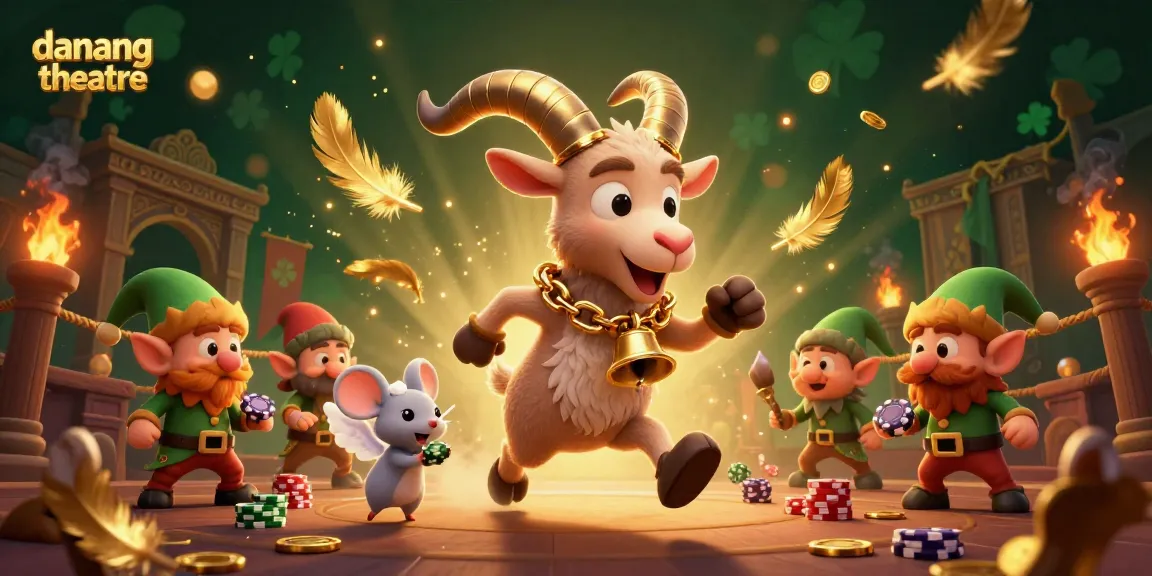 Engage in the lively atmosphere at danangtheatre's thrilling casino, where festive characters create a unique holiday gaming experience.