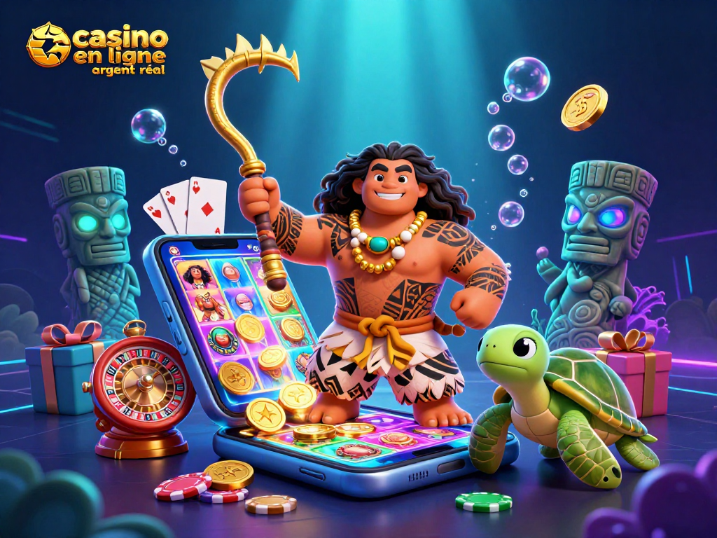 Saint faiseur de casino en ligne argent réel avec un oiseau et une tortue, entouré de jeux de fête.