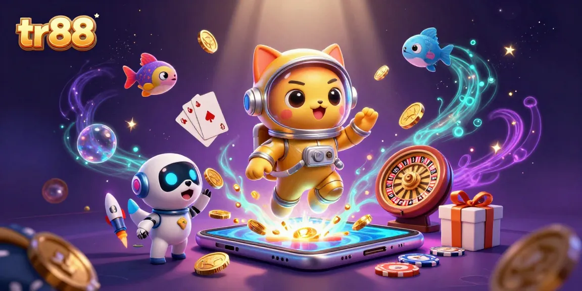 Experience thrilling gameplay with tr88's dynamic slots and unique graphics in an engaging 3D illustration.