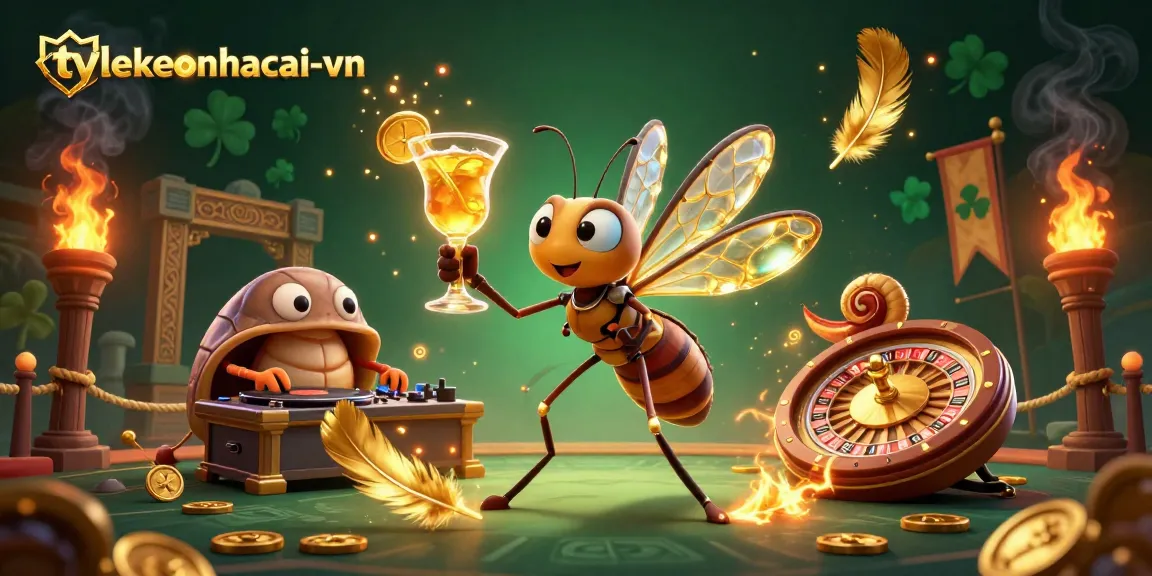 Engage in thrilling gaming with tylekeonhacai-vn's vibrant 3D casino illustration.