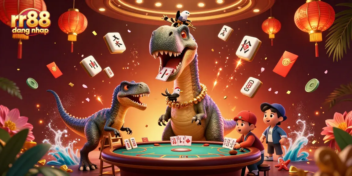 Engage with rr88 dang nhap while witnessing a whimsical scene filled with vibrant casino elements.