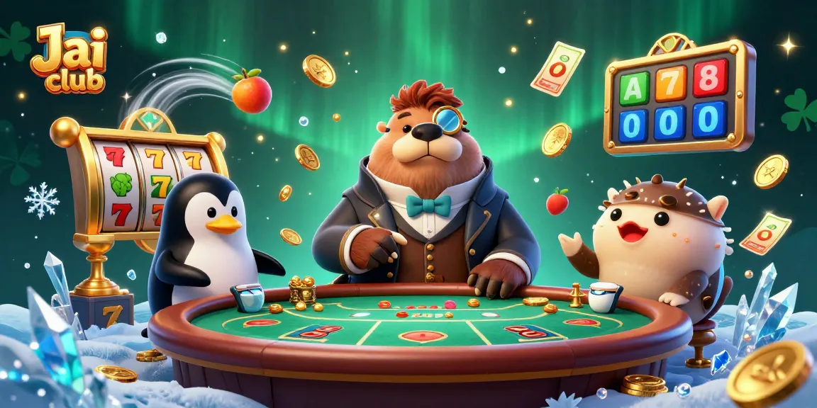 Jai club players engage in an underwater poker game, featuring whimsical characters and thrilling action.
