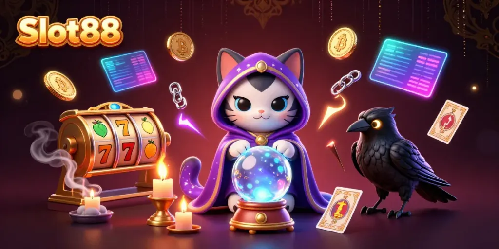 Slot88 menawarkan pengalaman bermain dengan slot berwarna cerah dan simbol beruntung.