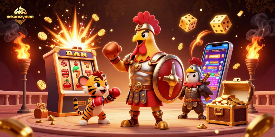 Experience the thrill of nekomayman with vibrant slot machine and jackpot elements.