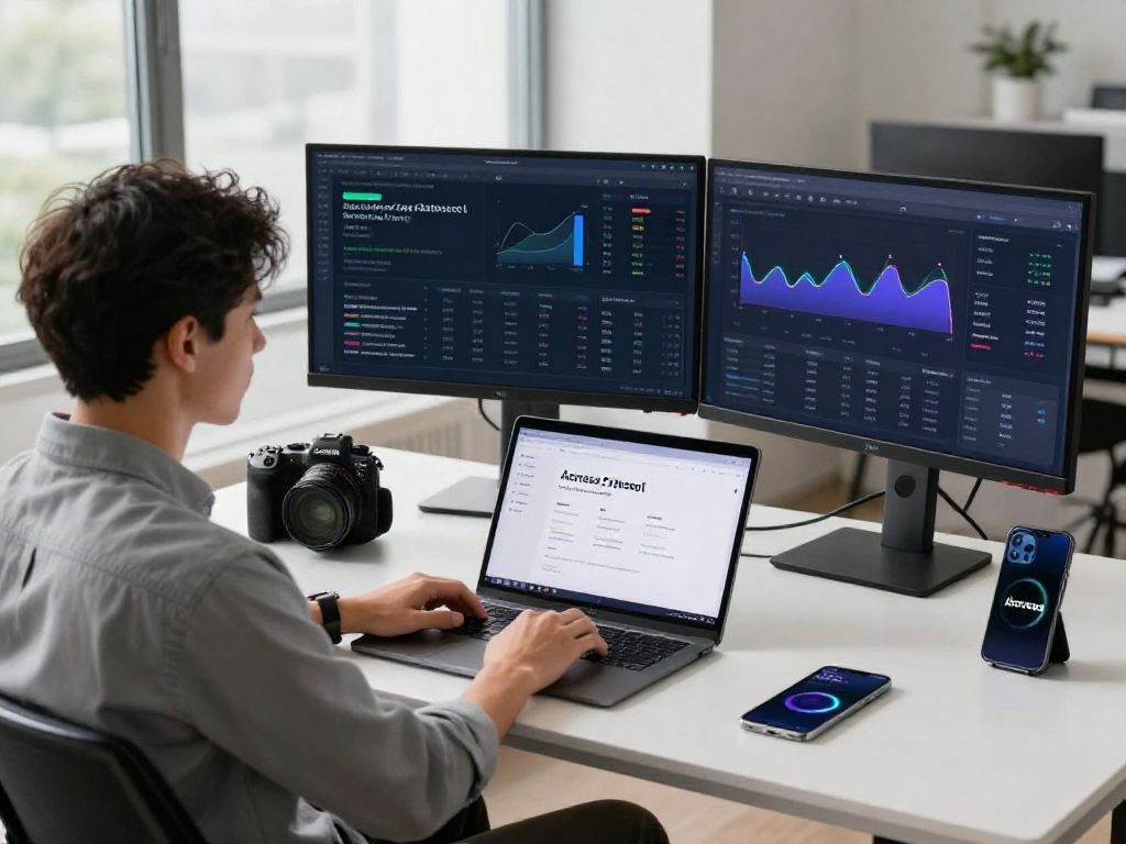 Using acrossprotocol for instant cross-chain asset transfers at a modern workspace.
