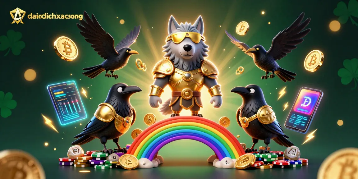 Engage with daidichxacsong, a vibrant world of gaming with Odin and ravens amid digital betting elements.