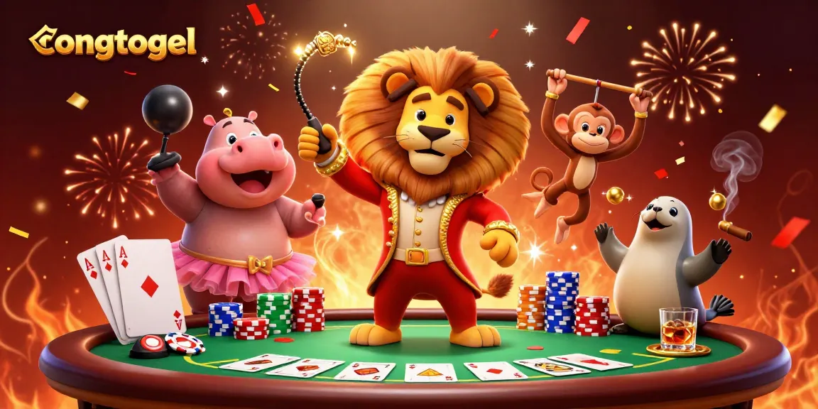 Engage with congtogel through vibrant 3D casino illustration showcasing a circus theme.