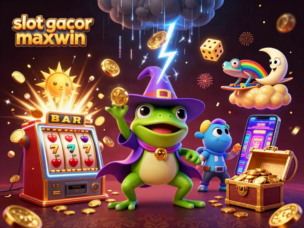 Menangkan slot gacor maxwin dengan ilustrasi kasino yang menampilkan karakter keren dan jackpot meledak.