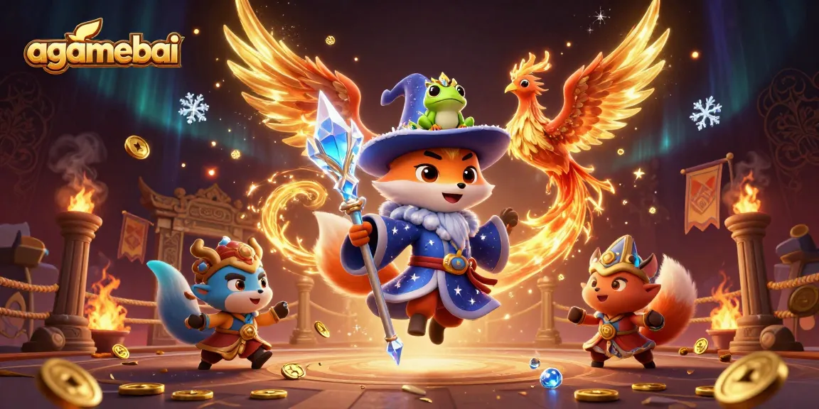 Experience thrilling moments in agamebai with magical characters in a vibrant casino scene.