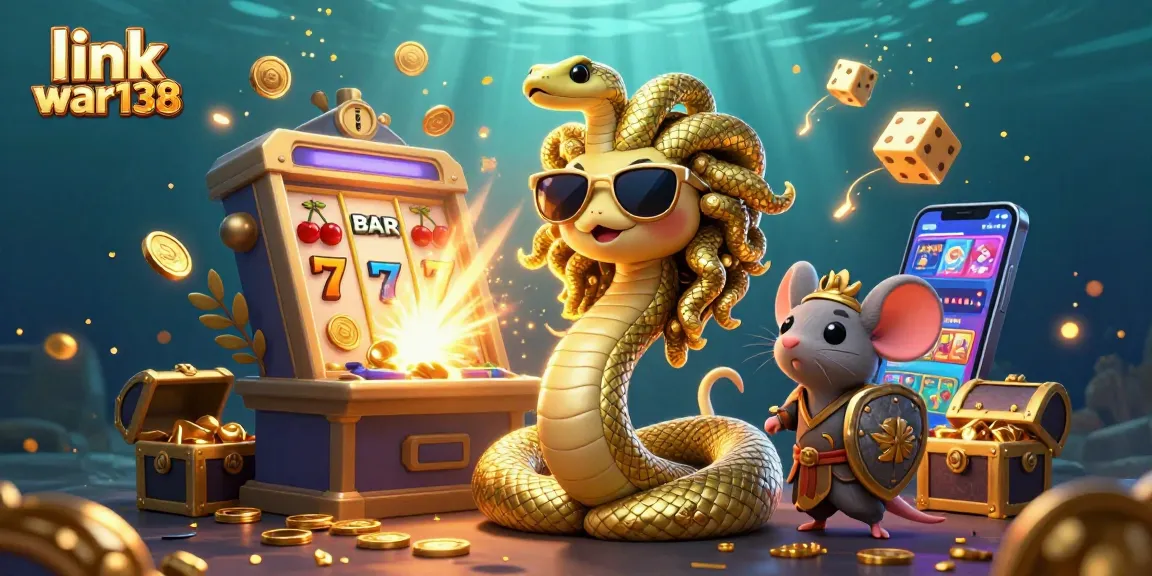 Spin and win with exciting jackpots at link war138, featuring cute characters and vibrant casino elements.