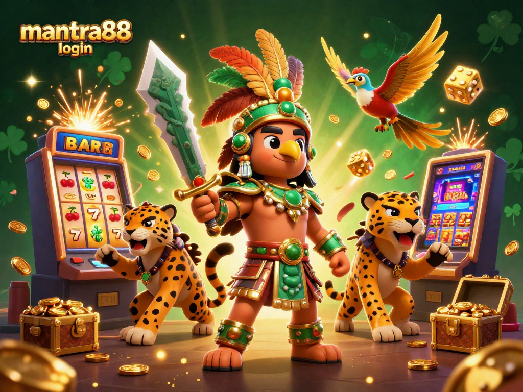 Join the excitement of mantra88 login with vibrant 3D characters and casino elements bursting with jackpots!