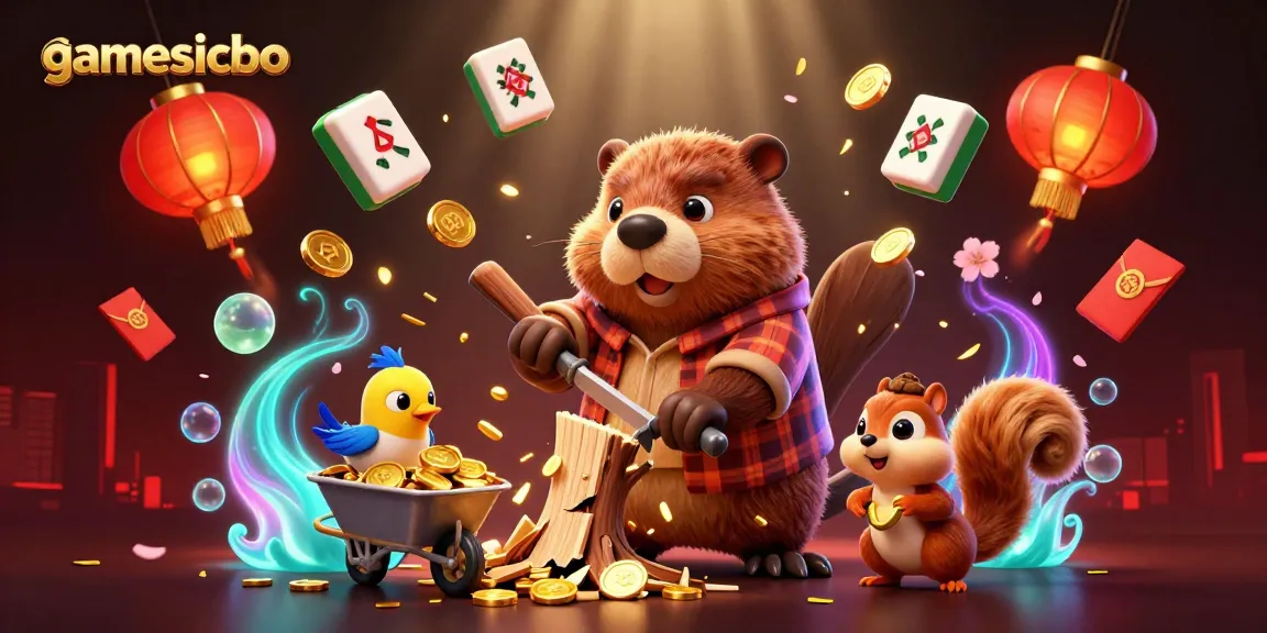 Experience gamesicbo with vibrant, animated characters and gambling elements in 3D illustration.