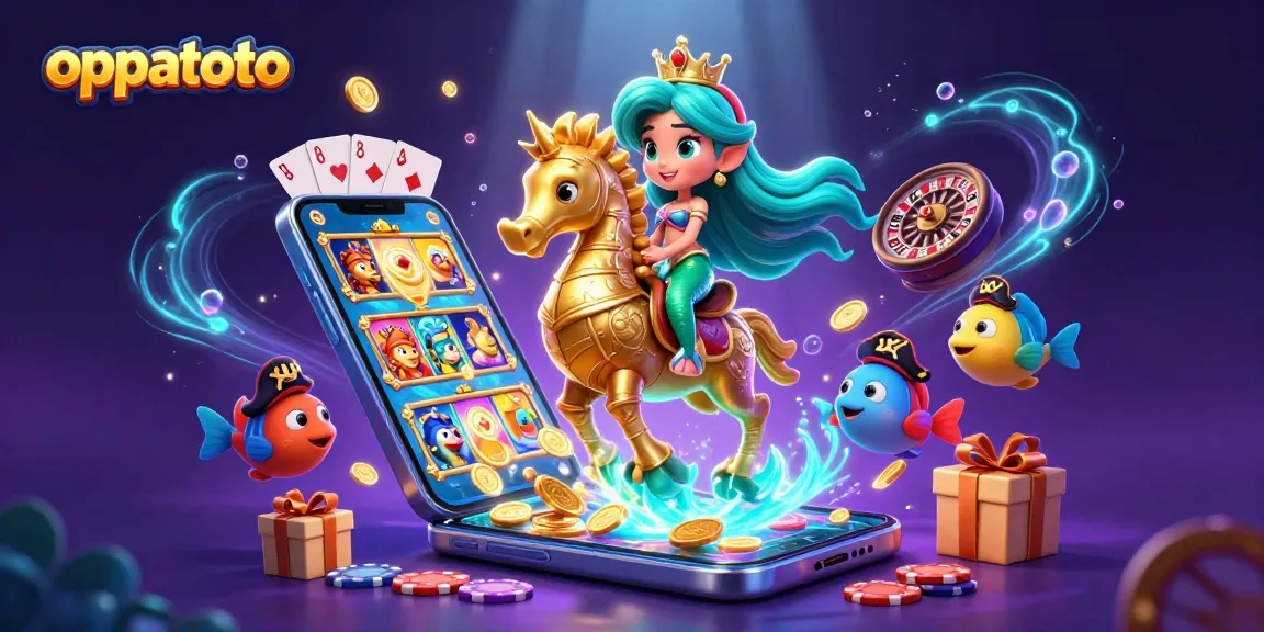 Experience thrilling gaming with oppatoto in a vibrant underwater scene featuring a mermaid princess.