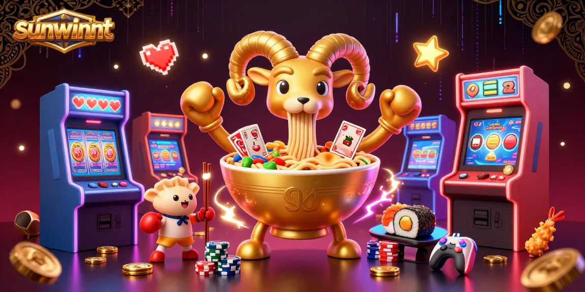 Engage with sunwinnt's vibrant 3D casino scene, featuring characters and gaming elements.