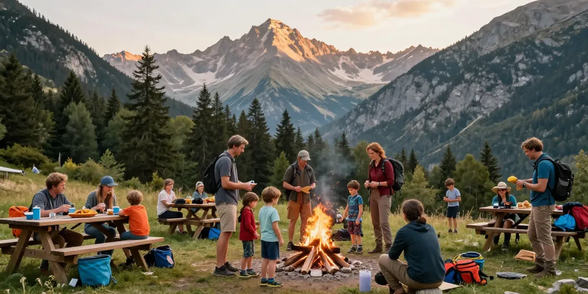 Experience the community atmosphere at the mantra88 login event, showcasing families enjoying adventure and bonding in nature.