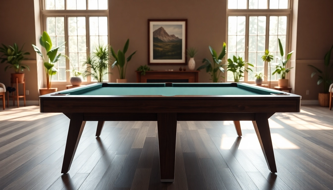 Buy Pool Tables in a modern game room setting showcasing elegance and style.