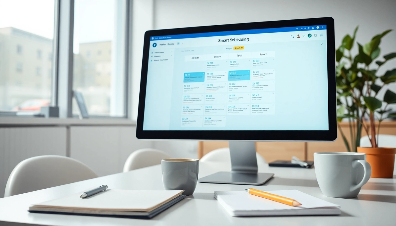 Discover various scheduling features of Clockwise alternative AI in a modern workspace.
