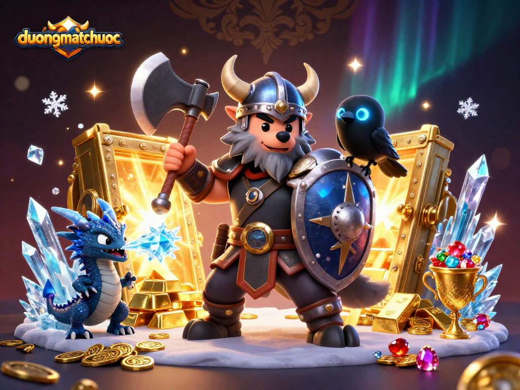 Spin the reels in duongmatchuoc with dazzling dragons and treasures in a vibrant casino setting.
