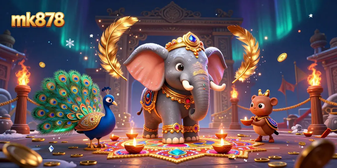 Experience thrilling action with mk878 in a vibrant 3D casino scene filled with energy and excitement.