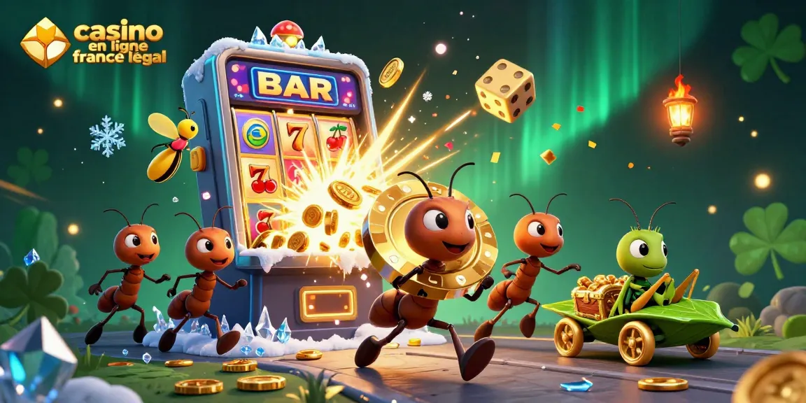 Transportez-vous dans un casino en ligne légal en France avec cette illustration animée captivante.