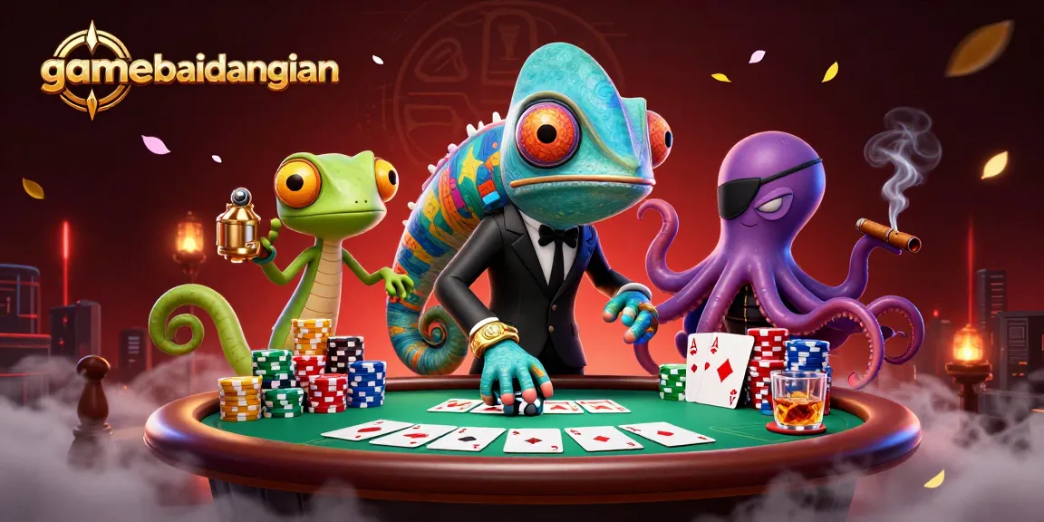Engage in thrilling gameplay with gamebaidangian's dynamic chameleon and gecko characters.