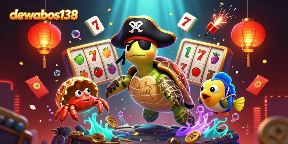 Spin the reels and win with dewabos138 in this vibrant casino adventure featuring treasure and luck.
