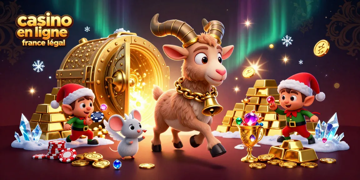 Jouez au casino en ligne France légal avec un Krampus animant le monde des jeux et des récompenses scintillantes.